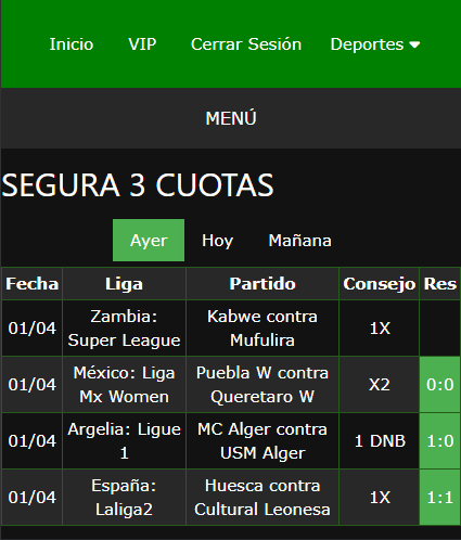 boleto de apuesta vip ganada